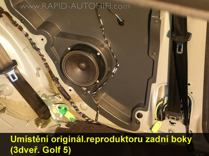 Reproduktory VW Golf 5 ESX SXE6.2W Zadní s redukcemi
