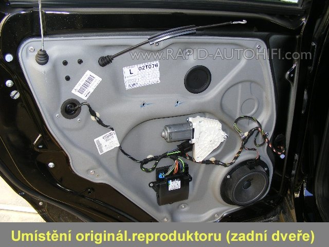 Reproduktory MERCEDES-BENZ A W169 Rockford Fosgate P142C Zadní s redukcemi