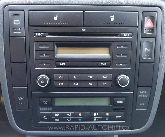 Autorádio VW Sharan RCD JVC KD-X382BT Bluetooth s instalační sadou