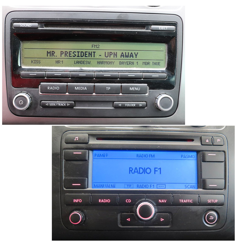 Autorádio VW Touran JVC KD-X382BT Bluetooth s instalační sadou