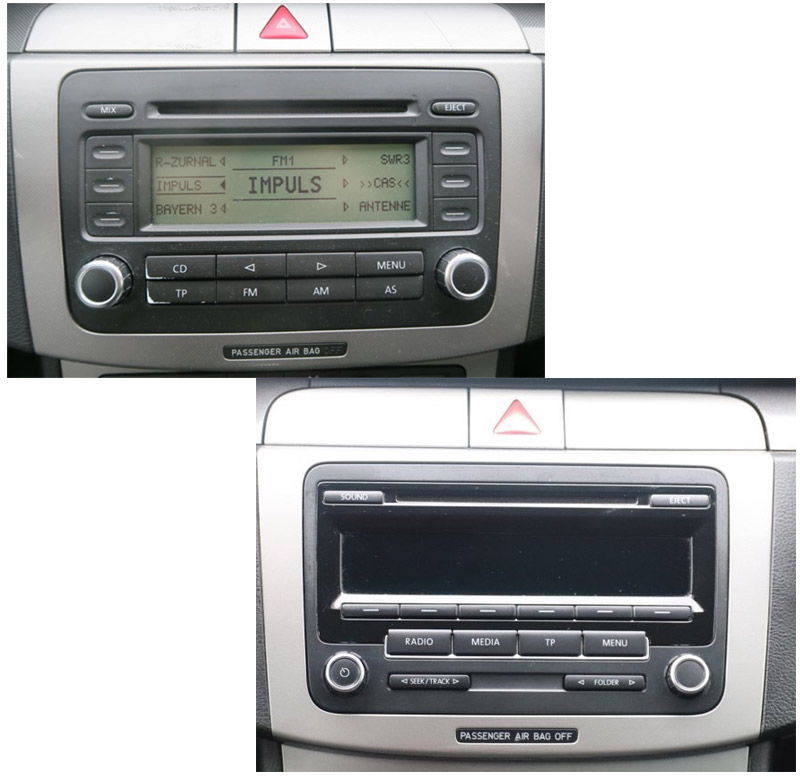 Autorádio VW Passat B6 Passat B7 JVC KD-X282BT Bluetooth s instalační sadou