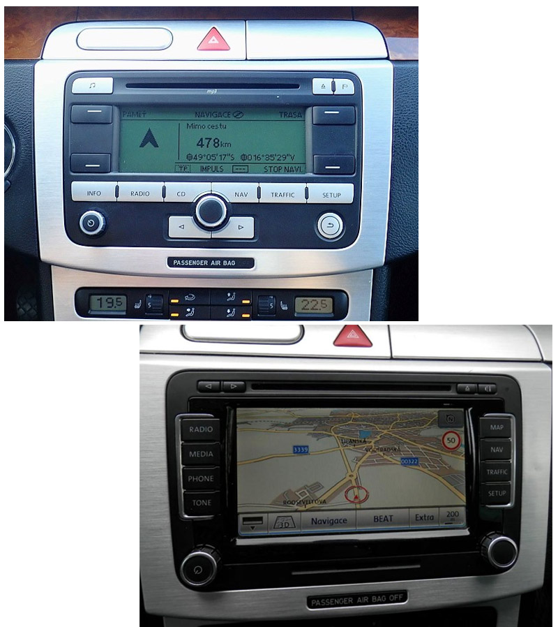 Autorádio VW Passat B6 Passat B7 JVC KD-X282BT Bluetooth s instalační sadou