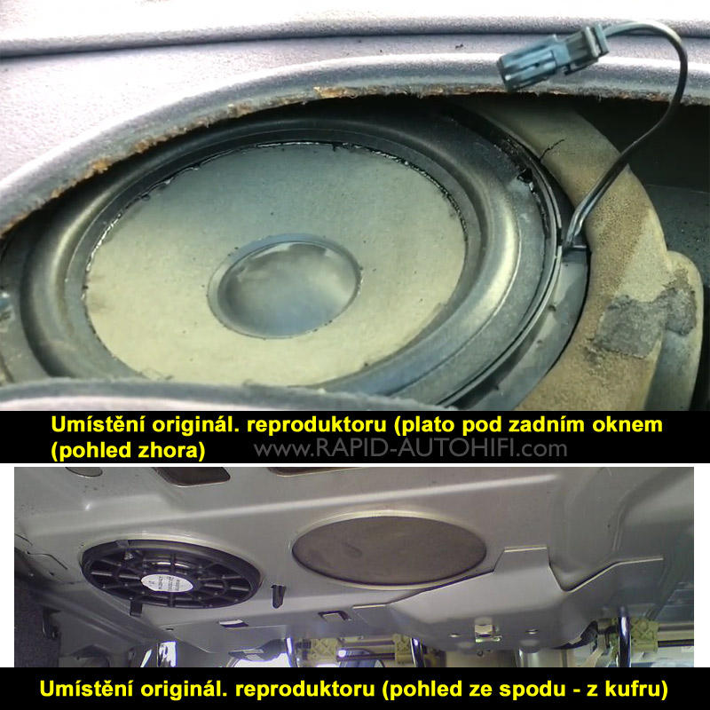 Reproduktory MERCEDES-BENZ E W210 ESX HZ6.2W Zadní s redukcemi