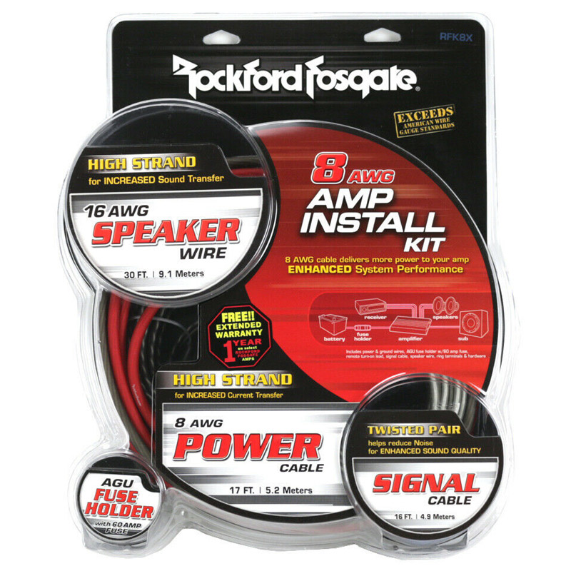 Kabelová sada Rockford Fosgate RFK8X 
