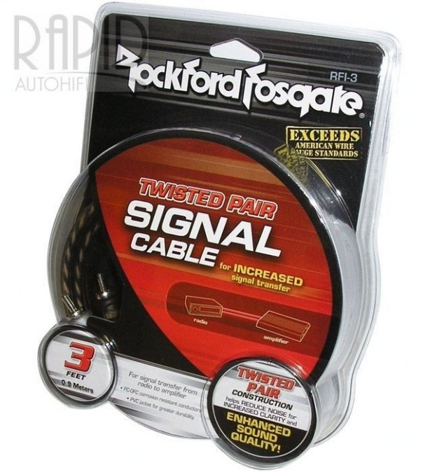 Signálový kabel Rockford Fosgate RFI-3 délka 90 cm