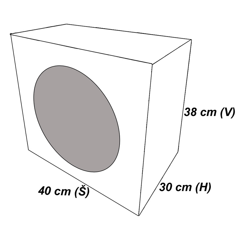 Subwooferová ozvučnice Dorro USB12B pro 30 cm subwoofer