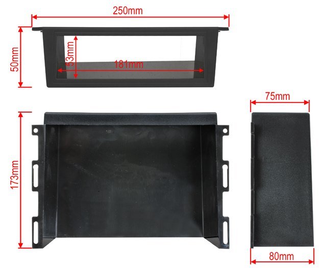 M1DIN UNI XXL univerzální konzole pro montáž 1DIN autorádia
