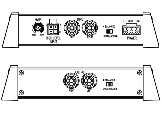 Rockford Fosgate RF-BLD Vysokoúrovňový NF měnič a regulátor RCA signálu