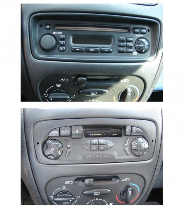 Rámeček autorádia Peugeot 206