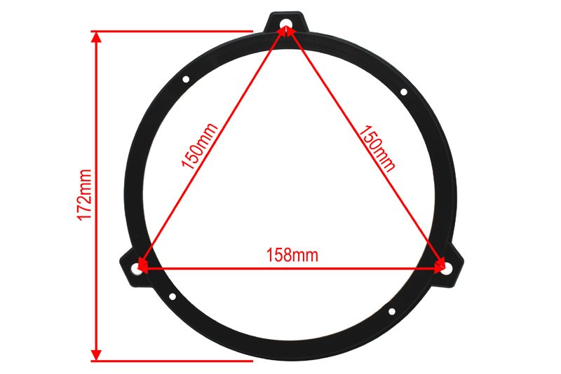 Redukce pod reproduktory do Fiat Panda 2003-2012 16.5 cm zadní
