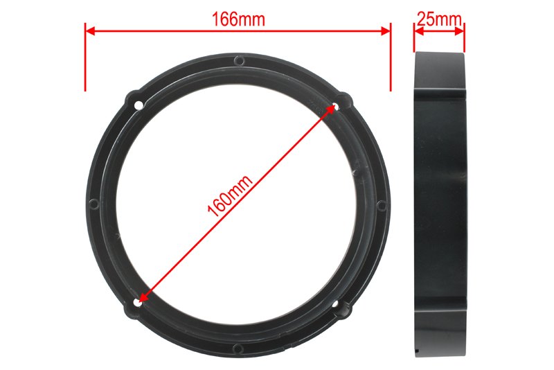 Redukce pod reproduktory do Škoda Octavia II. VW Golf V. Touran 16.5 cm