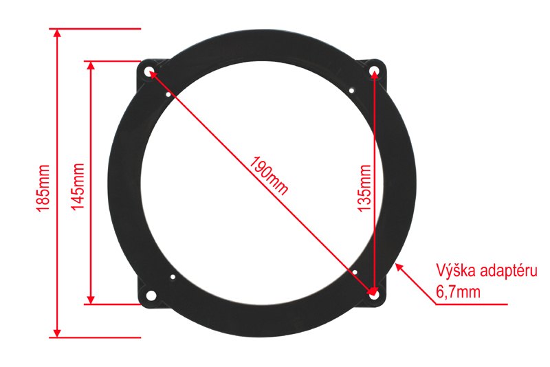 Redukce pod reproduktory do AUDI A3 8P MERCEDES W211 16.5 cm