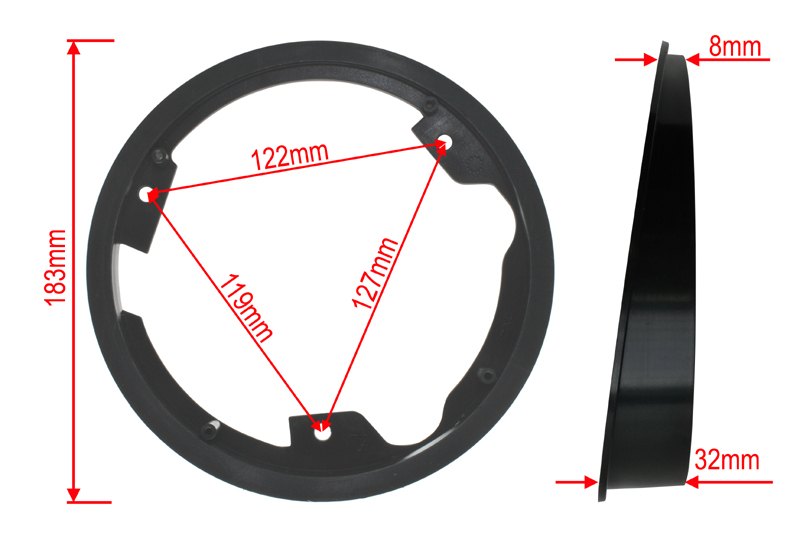 Redukce pod reproduktory FORD Galaxy S-Max 16.5 cm