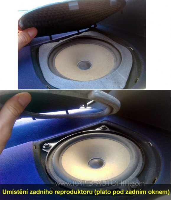 Reproduktory BMW E46 ESX HZ52 Zadní s redukcemi