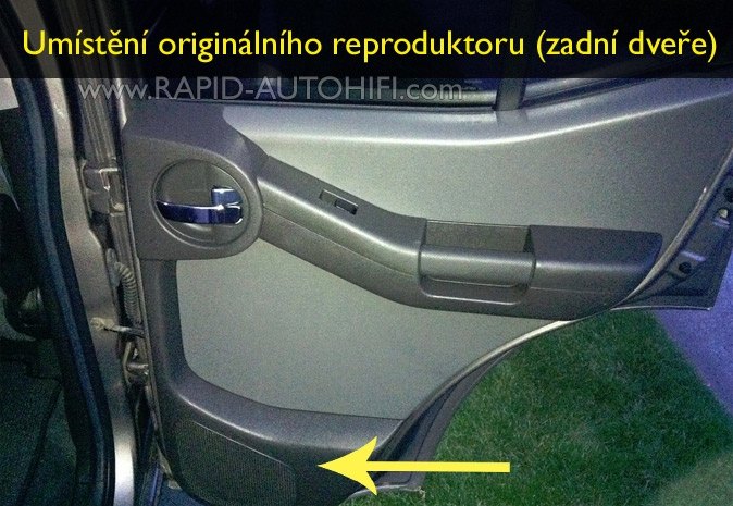 Reproduktory NISSAN Navara 2004-2014 Crunch DSX62 Zadní s redukcemi