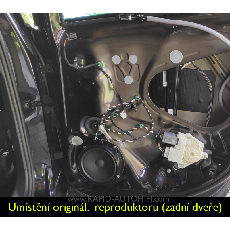 Reproduktory VW PASSAT B8 ESX HZ62 Zadní s redukcemi