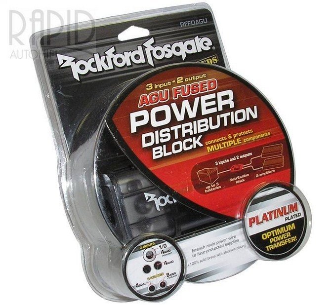 Pojistkové pouzdro Rockford Fosgate RFFDAGU pro 2 skleněné pojistky