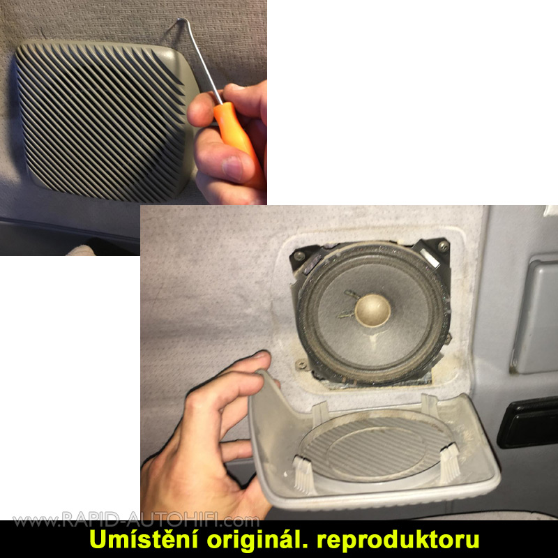 Reproduktory VW Transporter T4 ESX QE120 Zadní s redukcemi