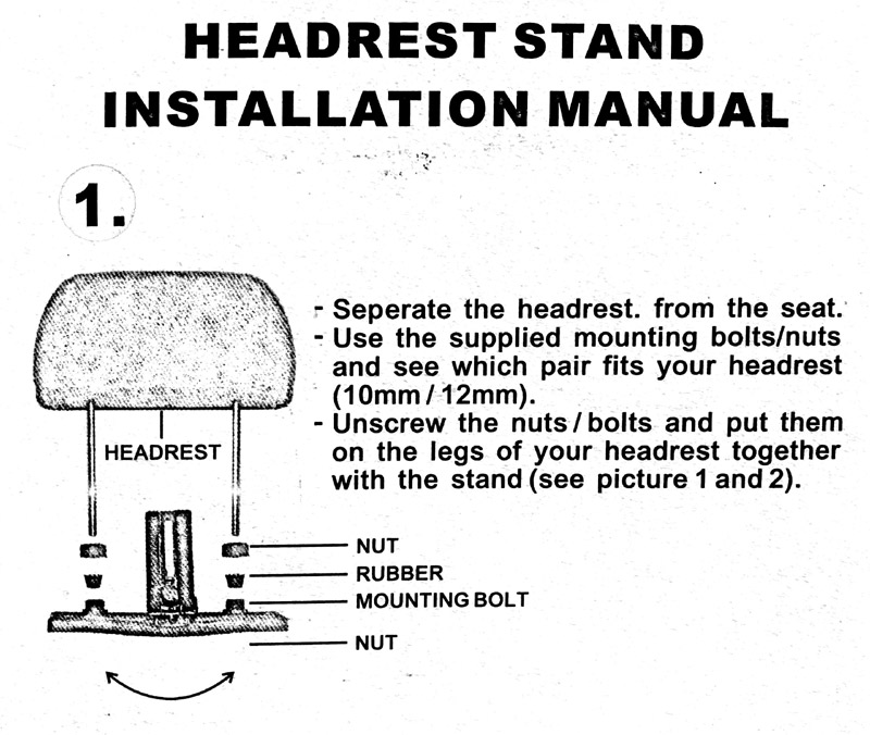 DYI Headrest Stand Držák monitoru na hlavovou opěrku