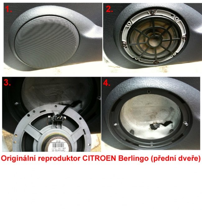 Reproduktory CITROEN Berlingo 1996-2007 Renegade RX62 sada s redukcemi