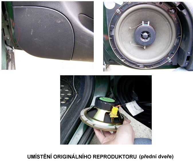 Reproduktory PEUGEOT 306 Renegade RX62 Přední s redukcemi