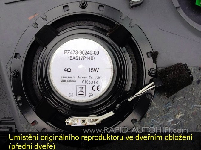 Reproduktory PEUGEOT 107 Renegade RX62 s redukcemi