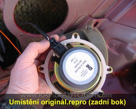Reproduktory PEUGEOT 206 ESX HZ52 Zadní s redukcemi
