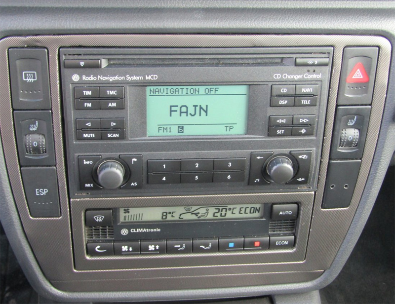 Vidličky pro autorádio Škoda Seat VW 2DIN RCD MFD Delta 6