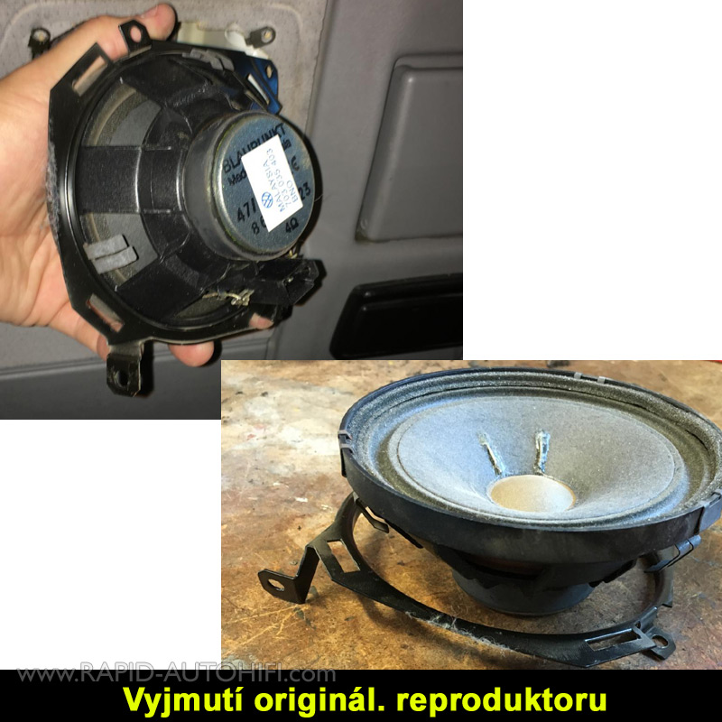 Reproduktory VW Transporter T4 ESX QE120 Zadní s redukcemi