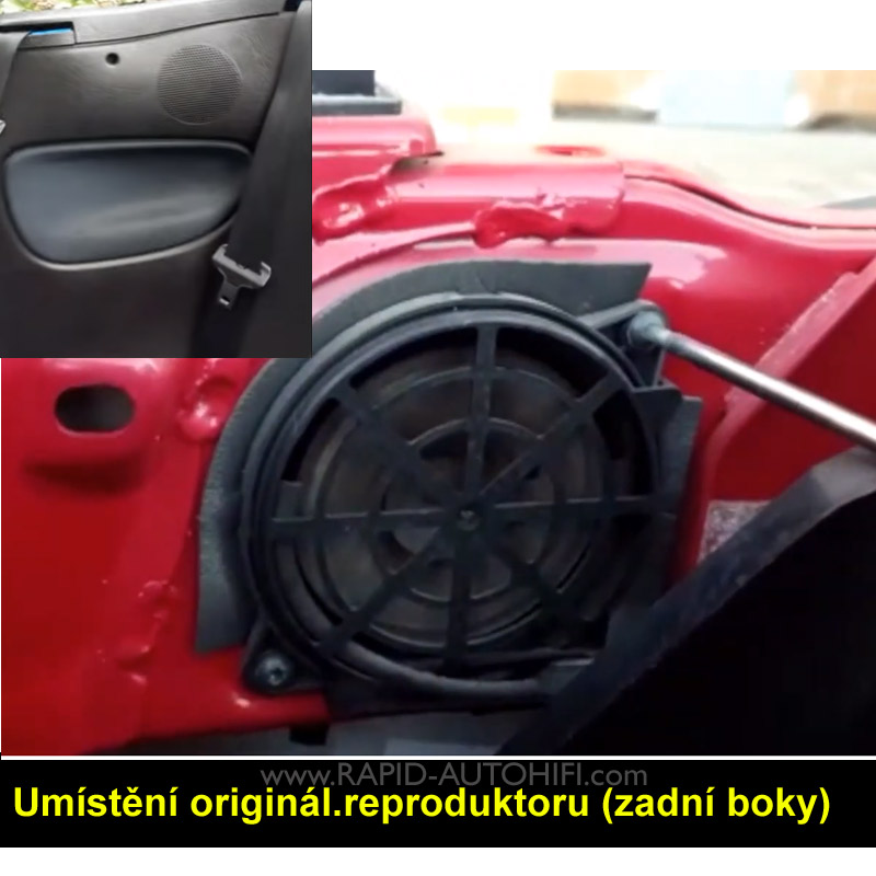 Reproduktory PEUGEOT 206 CC Renegade RX62 RX42 Přední+Zadní s redukcemi