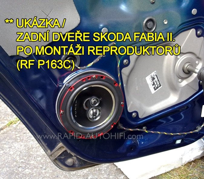Reproduktory ŠKODA FABIA II. Renegade RX62 s redukcemi