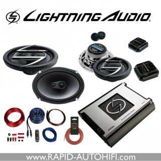 SET Zesilovač Lightning Audio S4.400.4 + Reproduktory S4.65C a S4.69.3 + Kabely