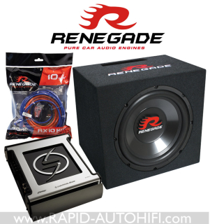 SET Subwoofer RENEGADE RXV1200 + Zesilovač LA S4.200.2 + Sada RX10KIT