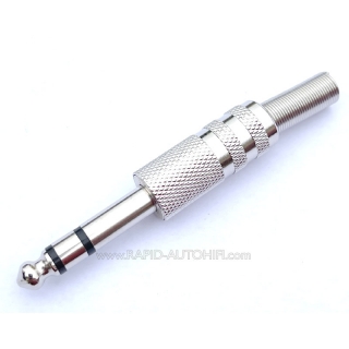 Konektor Jack 6.3 Stereo Kovový Niklovaný
