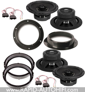 Reproduktory VW Jetta 2005-2016 ESX HZ62 Přední+Zadní s redukcemi