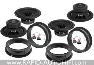 Reproduktory VW BORA ESX HZ62 Přední+Zadní s redukcemi