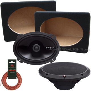 Reproduktory Rockford Fosgate P1692 s Boxy Oválné 15 x 23 cm Univerzální Montážní Sada