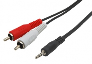 Signálový kabel 2x CINCH na JACK 3.5 mm délka 1.5 m