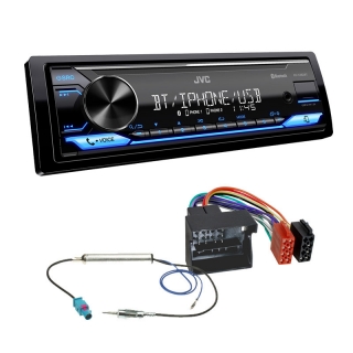 Autorádio ŠKODA FABIA III. JVC KD-X382BT Bluetooth s instalační sadou