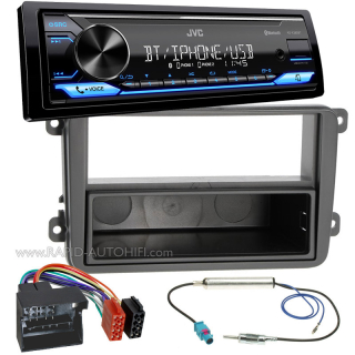 Autorádio Škoda Octavia II. RNS RCD JVC KD-X382BT Bluetooth s instalační sadou