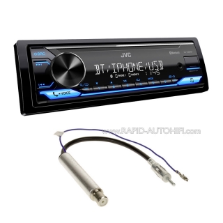 Autorádio VW Transporter T5 2003-2009 ISO JVC KD-X382BT Bluetooth s instalační sadou