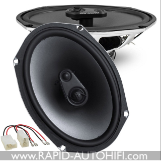 Reproduktory Mini Cooper R50 R52 R53 Lightning Audio S4.69.3 Zadní s redukcemi