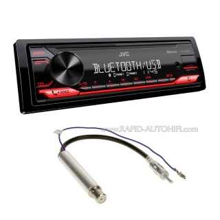 Autorádio VW Transporter T5 2003-2009 ISO JVC KD-X282BT Bluetooth s instalační sadou