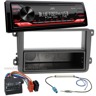 Autorádio Škoda Octavia II. RNS RCD JVC KD-X282BT Bluetooth s instalační sadou