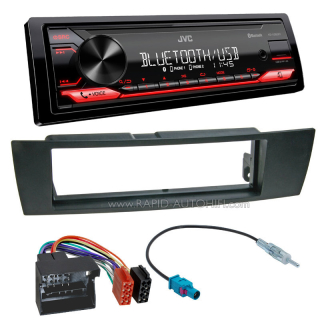 Autorádio BMW E90 E91 E92 E93 JVC KD-X282BT Bluetooth s instalační sadou
