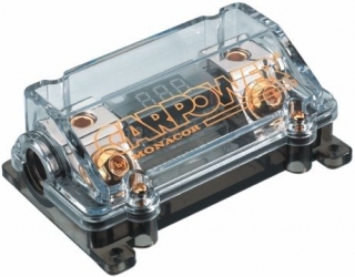 Pojistkové pouzdro Carpower CPF-540LED s digitálním voltmetrem