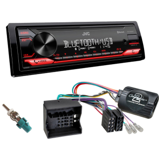 Autorádio CITROEN Berlingo 2008-2018 JVC KD-X282BT Bluetooth s instalační sadou a ovládáním volantu 