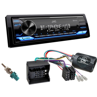 Autorádio FIAT Scudo JVC KD-X382BT Bluetooth s instalační sadou a ovládáním volantu