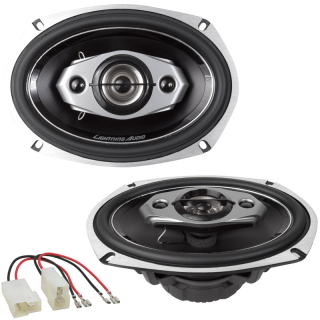 Reproduktory Mini Cooper R50 R52 R53 Lightning Audio LA-1694 Zadní s redukcemi