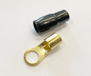 Kabelové oko Mínus pro kabel 25 qmm otvor 12 mm